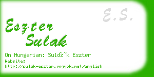 eszter sulak business card